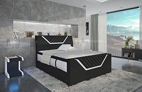  Nantes Leder Luxus Hotelmatratze Bett 140x200 160x200 200x200 200x220 (200 x, Weiß)